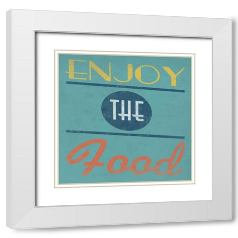 Enjoy White Modern Wood Framed Art Print with Double Matting by Grey, Jace