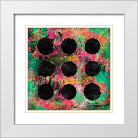 Glow Abstract H2 White Modern Wood Framed Art Print with Double Matting by Grey, Jace