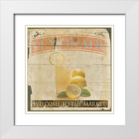 Lemonade 2 White Modern Wood Framed Art Print with Double Matting by Grey, Jace