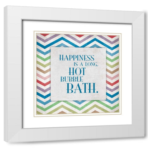 Bath White Modern Wood Framed Art Print with Double Matting by Grey, Jace