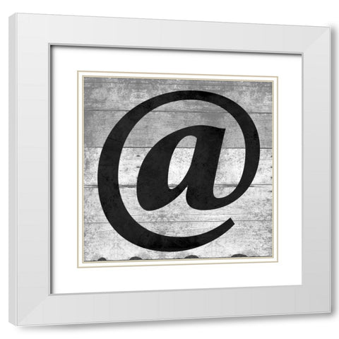 SHIFT KEY @ White Modern Wood Framed Art Print with Double Matting by Grey, Jace