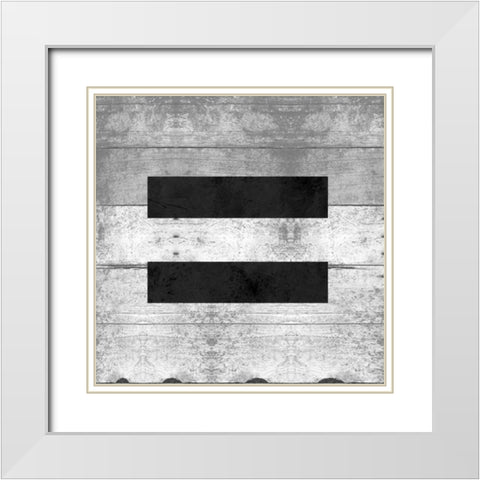 SHIFT KEY = White Modern Wood Framed Art Print with Double Matting by Grey, Jace