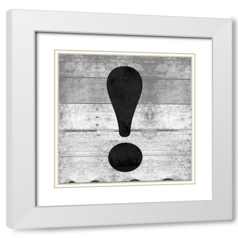 SHIFT KEY! White Modern Wood Framed Art Print with Double Matting by Grey, Jace