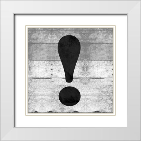 SHIFT KEY! White Modern Wood Framed Art Print with Double Matting by Grey, Jace