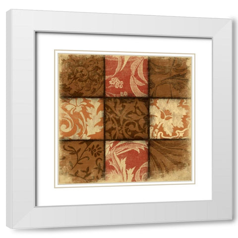 9 patchSpice White Modern Wood Framed Art Print with Double Matting by Grey, Jace