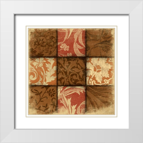 9 patchSpice White Modern Wood Framed Art Print with Double Matting by Grey, Jace