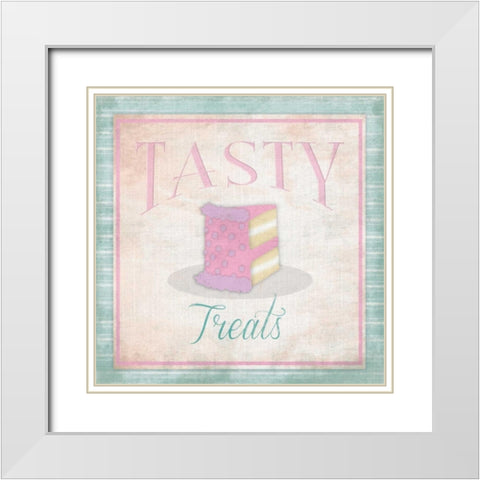 Cakes White Modern Wood Framed Art Print with Double Matting by Grey, Jace