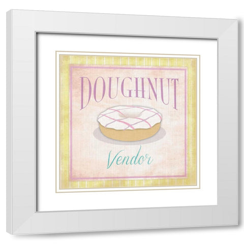 Doughnuts White Modern Wood Framed Art Print with Double Matting by Grey, Jace
