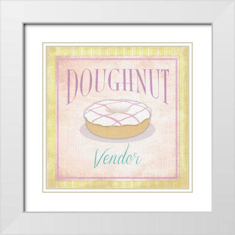 Doughnuts White Modern Wood Framed Art Print with Double Matting by Grey, Jace