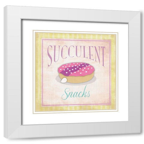 Doughnuts 2 White Modern Wood Framed Art Print with Double Matting by Grey, Jace