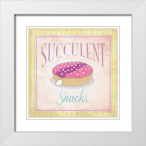 Doughnuts 2 White Modern Wood Framed Art Print with Double Matting by Grey, Jace