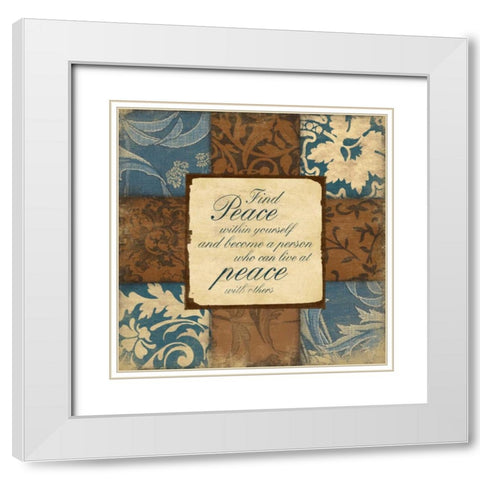 BluebrownPatch inspirational 2 White Modern Wood Framed Art Print with Double Matting by Grey, Jace