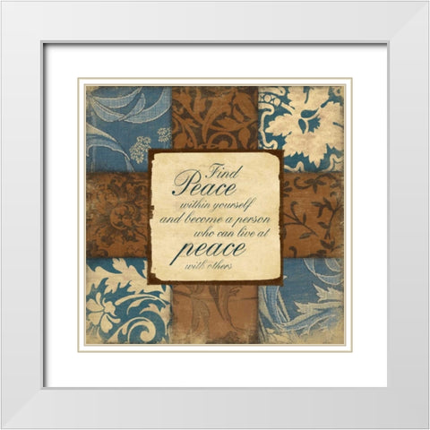 BluebrownPatch inspirational 2 White Modern Wood Framed Art Print with Double Matting by Grey, Jace