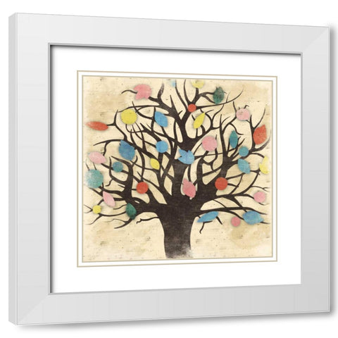 Tree 2 White Modern Wood Framed Art Print with Double Matting by Grey, Jace