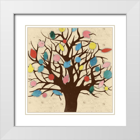Tree 2 White Modern Wood Framed Art Print with Double Matting by Grey, Jace