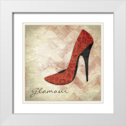 Glamour White Modern Wood Framed Art Print with Double Matting by Grey, Jace