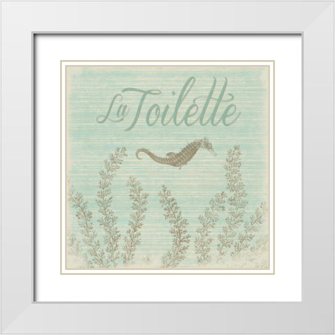 Bath sea White Modern Wood Framed Art Print with Double Matting by Grey, Jace