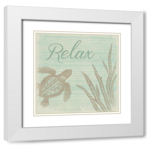 Bath sea 2 White Modern Wood Framed Art Print with Double Matting by Grey, Jace