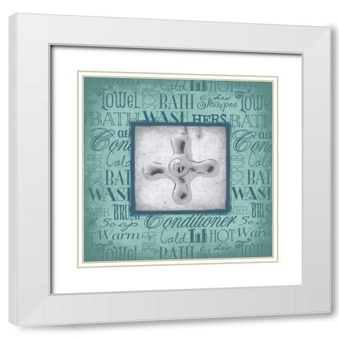 HOT knob White Modern Wood Framed Art Print with Double Matting by Grey, Jace