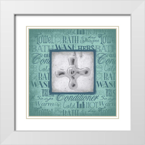 HOT knob White Modern Wood Framed Art Print with Double Matting by Grey, Jace