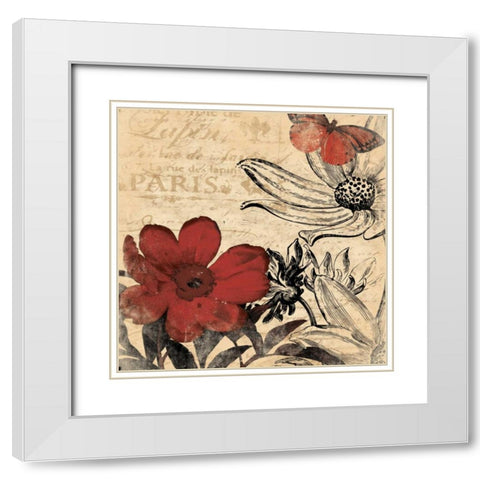 Paris 5 White Modern Wood Framed Art Print with Double Matting by Grey, Jace