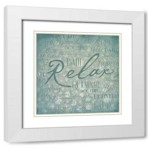 Relax bubbles White Modern Wood Framed Art Print with Double Matting by Grey, Jace