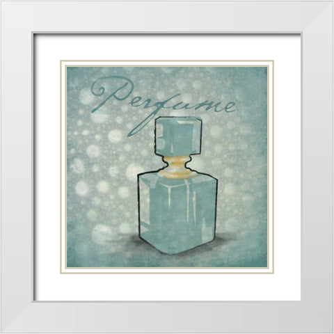 Perfume bubbles White Modern Wood Framed Art Print with Double Matting by Grey, Jace