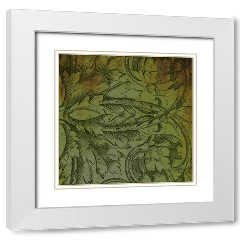 Patterns White Modern Wood Framed Art Print with Double Matting by Grey, Jace