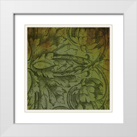 Patterns White Modern Wood Framed Art Print with Double Matting by Grey, Jace