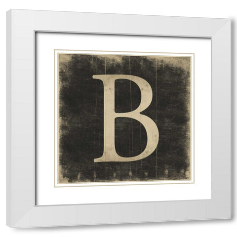B White Modern Wood Framed Art Print with Double Matting by Grey, Jace