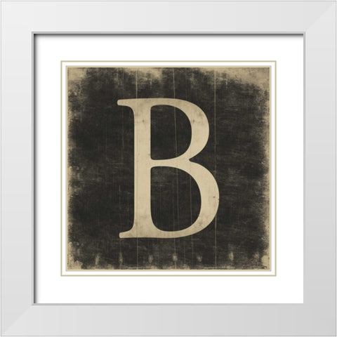 B White Modern Wood Framed Art Print with Double Matting by Grey, Jace