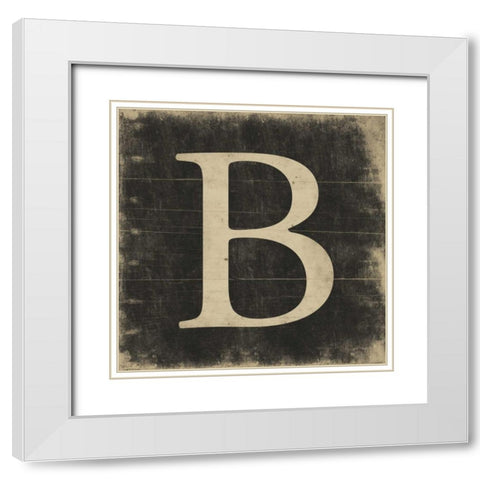 B White Modern Wood Framed Art Print with Double Matting by Grey, Jace