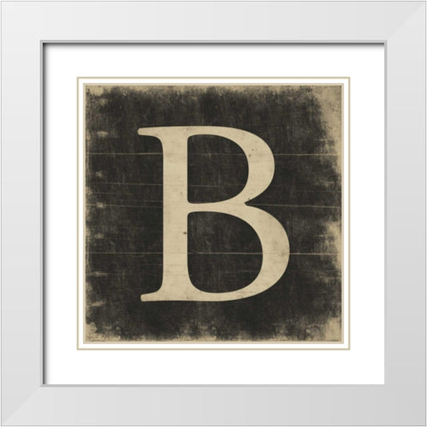 B White Modern Wood Framed Art Print with Double Matting by Grey, Jace