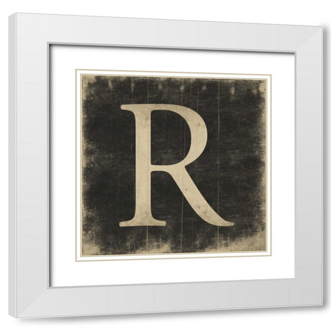 R White Modern Wood Framed Art Print with Double Matting by Grey, Jace