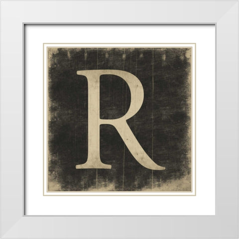R White Modern Wood Framed Art Print with Double Matting by Grey, Jace