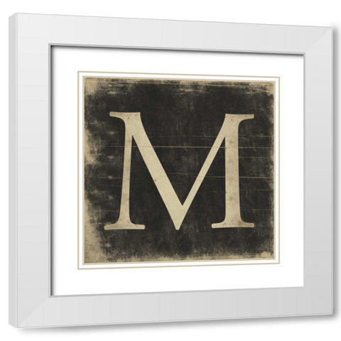 M White Modern Wood Framed Art Print with Double Matting by Grey, Jace