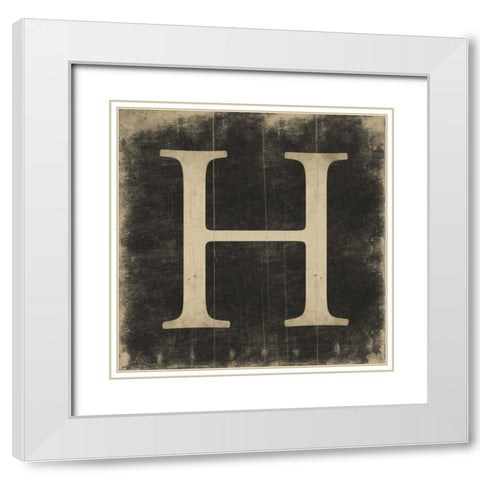 H White Modern Wood Framed Art Print with Double Matting by Grey, Jace