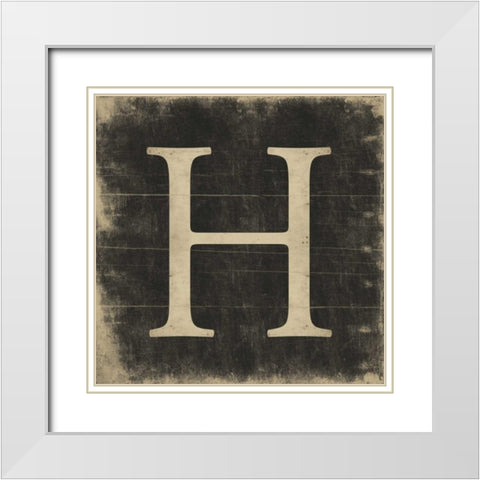 H White Modern Wood Framed Art Print with Double Matting by Grey, Jace