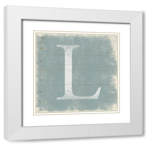 L White Modern Wood Framed Art Print with Double Matting by Grey, Jace