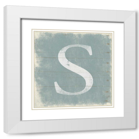 S White Modern Wood Framed Art Print with Double Matting by Grey, Jace