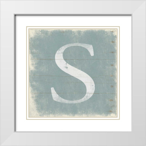 S White Modern Wood Framed Art Print with Double Matting by Grey, Jace