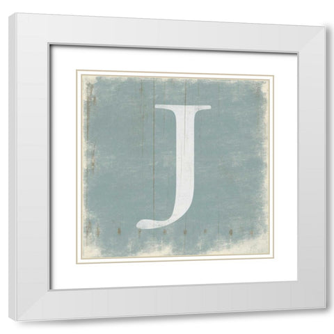 J White Modern Wood Framed Art Print with Double Matting by Grey, Jace