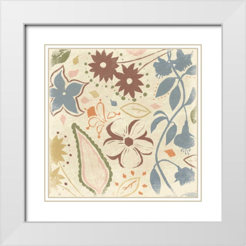 Basic Floral 2 White Modern Wood Framed Art Print with Double Matting by Grey, Jace