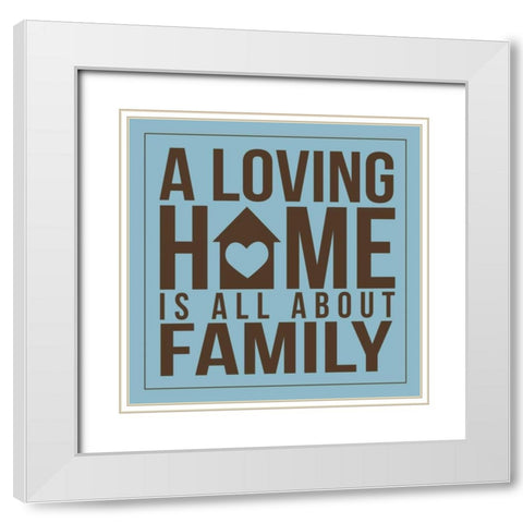 Home 5 White Modern Wood Framed Art Print with Double Matting by Grey, Jace