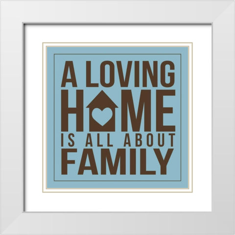 Home 5 White Modern Wood Framed Art Print with Double Matting by Grey, Jace