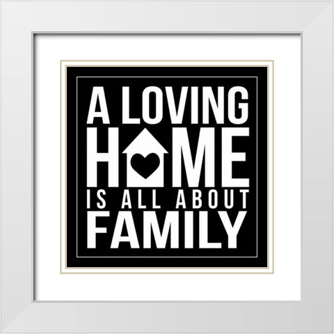Home 1 White Modern Wood Framed Art Print with Double Matting by Grey, Jace