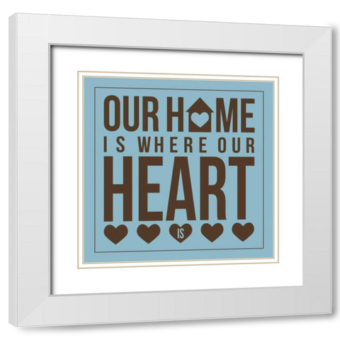 Home 6 White Modern Wood Framed Art Print with Double Matting by Grey, Jace