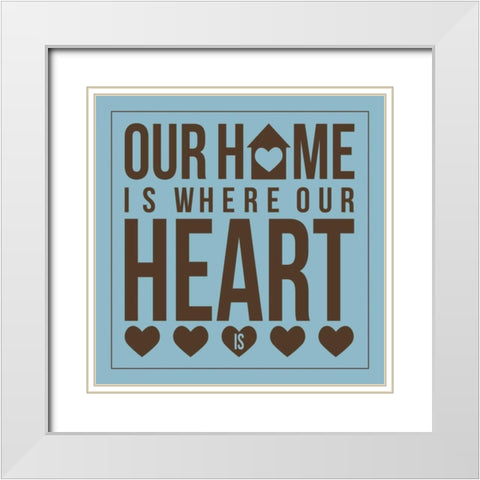Home 6 White Modern Wood Framed Art Print with Double Matting by Grey, Jace