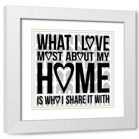 Home White Modern Wood Framed Art Print with Double Matting by Grey, Jace