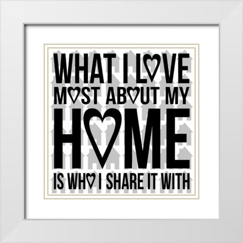 Home White Modern Wood Framed Art Print with Double Matting by Grey, Jace